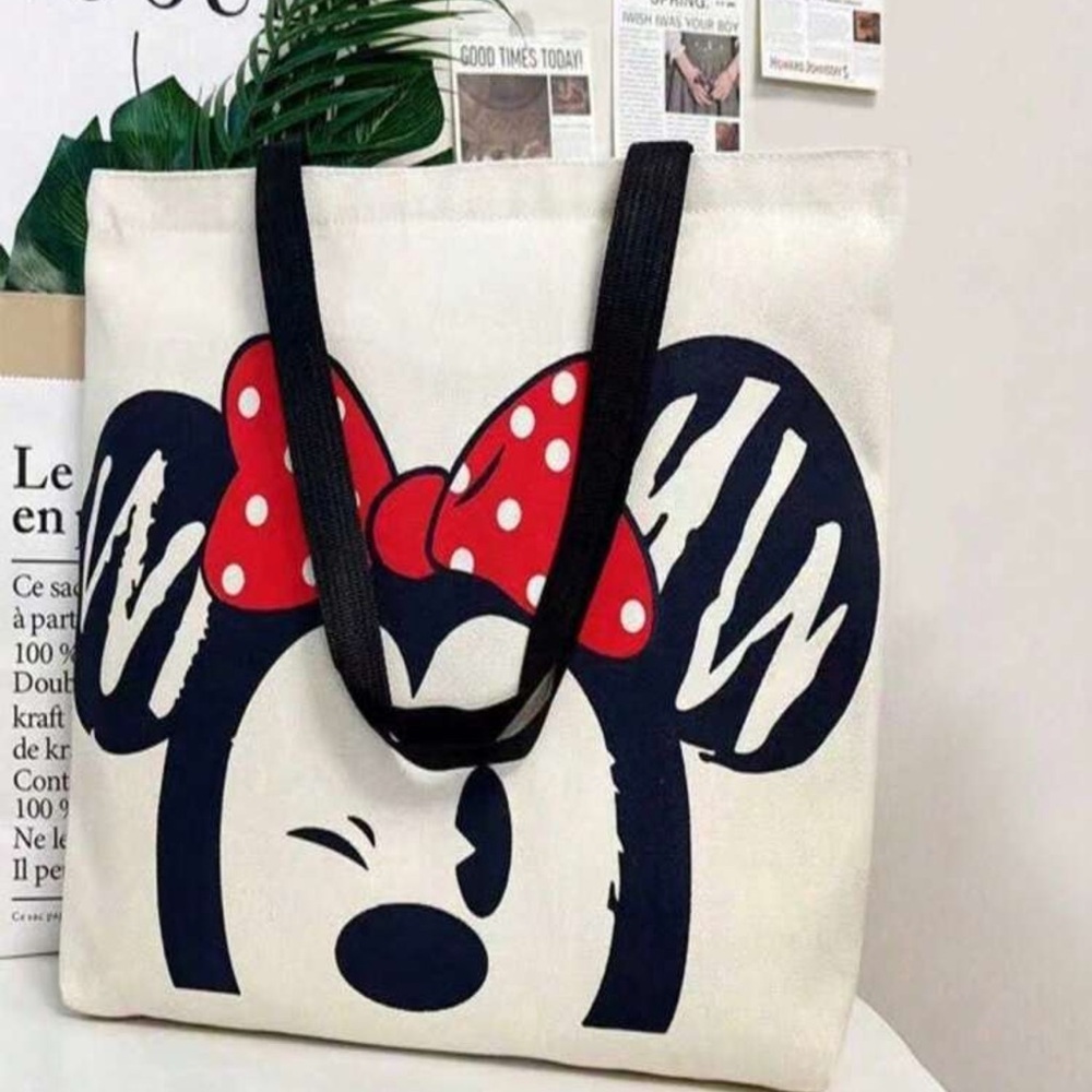 Disney Minnie Mouse Canvas, Disney Minnie Mouse Bag, Disney Minnie Mouse Tote